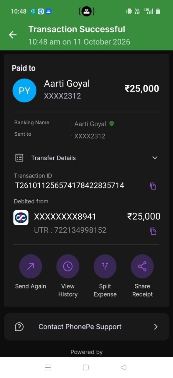 Payout proof